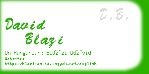 david blazi business card